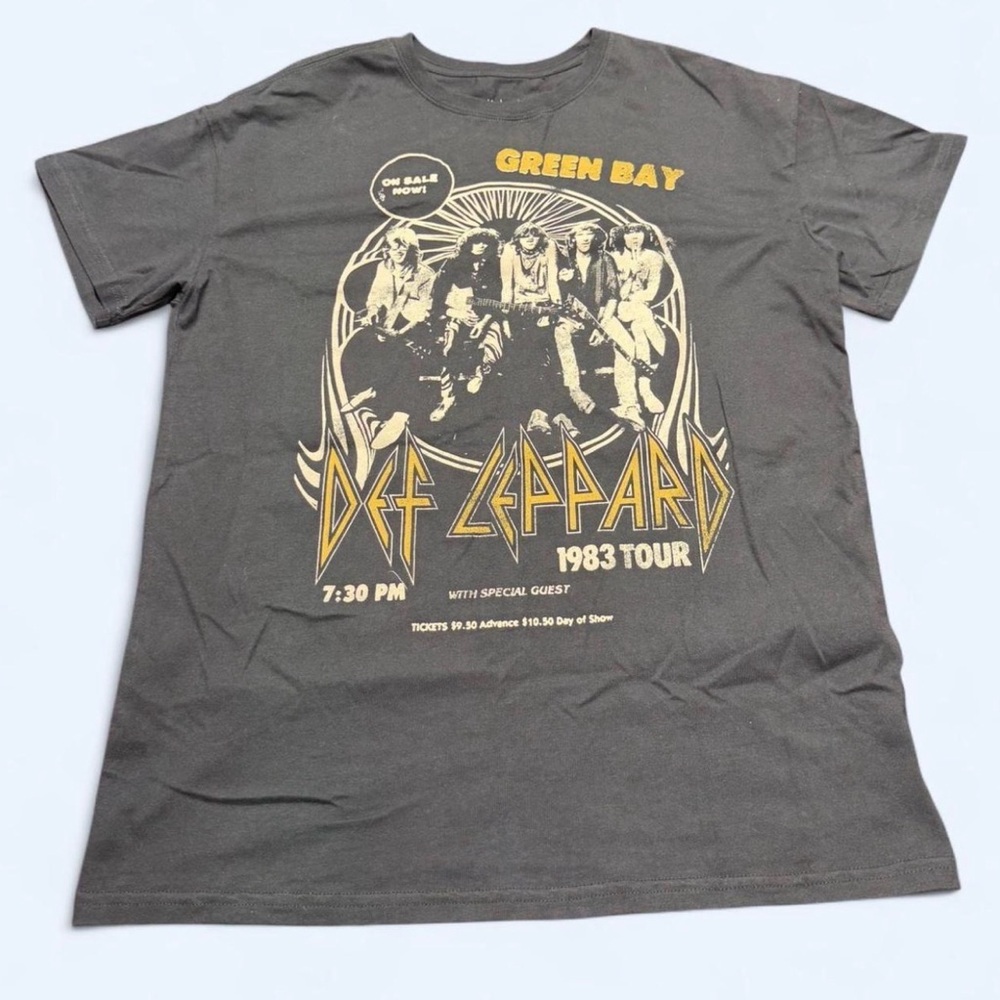 def leppard 1983 grey tshirt